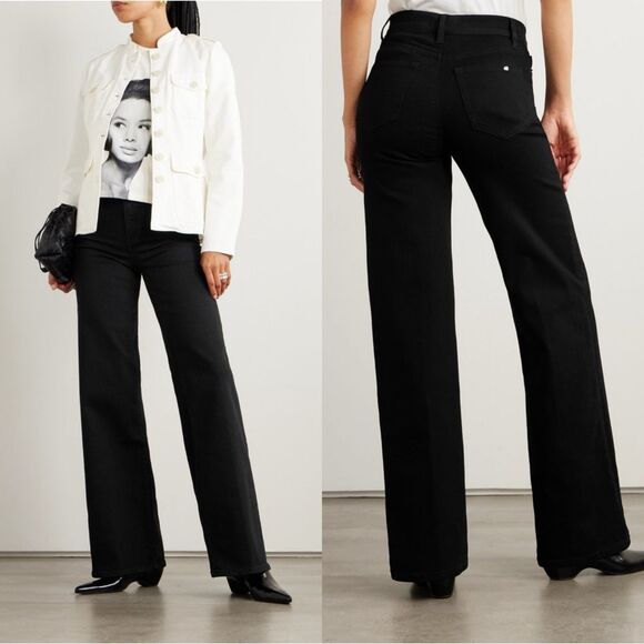 NWT FRAME Le Slim Palazzo in Black - Picture 3 of 16